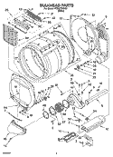 BULKHEAD PARTS, OPTIONAL PARTS (NOT INCLUDED) Diagram and Parts List for YCEE2790KQ1  Whirlpool Dryer