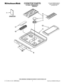 COOKTOP PARTS Diagram and Parts List for KGRS308XSS0  KitchenAid Range