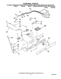 CONTROL PARTS Diagram and Parts List for ED5FHAXVB00  Whirlpool Refrigerator