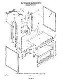 EXTERNAL OVEN Diagram and Parts List for FGP215VW1  Roper Range