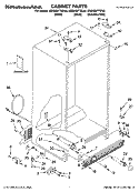 CABINET PARTS Diagram and Parts List for KSRX22FTWH00  KitchenAid Refrigerator