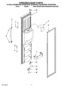 FREEZER DOOR PARTS Diagram and Parts List for KSCS23FTMS02  KitchenAid Refrigerator