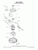 UNIT PARTS Diagram and Parts List for KSB354WH0  KitchenAid Blender