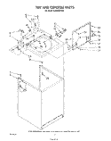 TOP AND CONSOLE , LITERATURE AND OPTIONAL Diagram and Parts List for LA5200XTF0  Whirlpool Washer