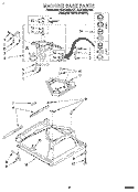 MACHINE BASE Diagram and Parts List for 6LSC9255AN1  Whirlpool Washer