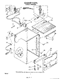 CABINET Diagram and Parts List for DP6000XRP0  Whirlpool Dishwasher