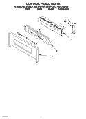 CONTROL PANEL PARTS Diagram and Parts List for KEHC379JSS07  KitchenAid Microwave Oven Combo