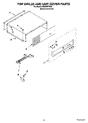 TOP GRILLE AND UNIT COVER PARTS Diagram and Parts List for KSSS36FTX00  KitchenAid Refrigerator