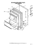 REFRIGERATOR DOOR Diagram and Parts List for RT18EKRXW02  Roper Refrigerator