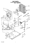 UNIT PARTS, OPTIONAL PARTS (NOT INCLUDED) Diagram and Parts List for GI15NFLTS0  Whirlpool Ice Maker