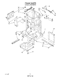 FRAME Diagram and Parts List for JJTU8100XTP1  Whirlpool Trash Compactor