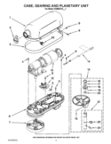 CASE, GEARING AND PLANETARY UNIT Diagram and Parts List for KSM6573COB1  KitchenAid Mixer