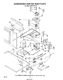 MAGNETRON AND AIRFLOW Diagram and Parts List for RM275PXL0  Whirlpool Microwave Oven Combo