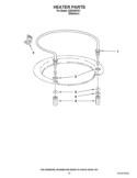 HEATER PARTS Diagram and Parts List for IUD8100YS1  Whirlpool Dishwasher