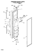 FREEZER DOOR PARTS Diagram and Parts List for BRS70BBANA01  Whirlpool Refrigerator