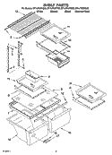 SHELF PARTS, OPTIONAL PARTS Diagram and Parts List for ET1LFKXKB06  Whirlpool Refrigerator