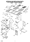 INTERIOR AND VENTILATION PARTS Diagram and Parts List for KHMS1850SSS0  KitchenAid Microwave