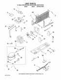 UNIT PARTS Diagram and Parts List for W8RXCGFXQ00  Whirlpool Refrigerator