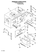 FREEZER LINER PARTS Diagram and Parts List for KBLO36FTX00  KitchenAid Refrigerator