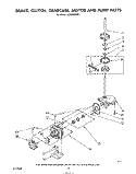 BRAKE, CLUTCH, GEARCASE, MOTOR AND PUMP Diagram and Parts List for LC4900XSW1  Whirlpool Washer