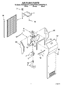 AIR FLOW PARTS Diagram and Parts List for KSRG22FKBL15  KitchenAid Refrigerator
