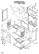 CHASSIS PARTS Diagram and Parts List for FGP305KV3  Roper Range