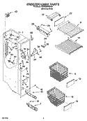 FREEZER LINER PARTS Diagram and Parts List for KSRB25FRBX01  KitchenAid Refrigerator