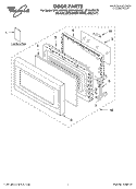 DOOR, LITERATURE Diagram and Parts List for MT4140SKT0  Whirlpool Microwave
