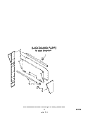BACKGUARD Diagram and Parts List for SE953PEKT1  Whirlpool Range