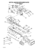 MOTOR AND ICE CONTAINER Diagram and Parts List for 6ED22DQXAW01  Whirlpool Refrigerator