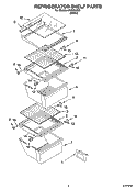 REFRIGERATOR SHELF PARTS Diagram and Parts List for IKQ224300  Inglis Refrigerator