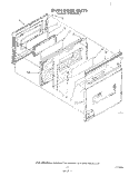 OVEN DOOR Diagram and Parts List for KEMI300VBL1  KitchenAid Microwave Oven Combo