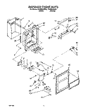 DISPENSER FRONT Diagram and Parts List for TS22BRXAW00  Whirlpool Refrigerator