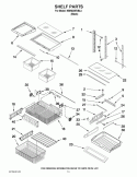 SHELF PARTS Diagram and Parts List for KBRS20EVBL4  KitchenAid Refrigerator