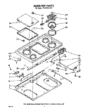 COOKTOP Diagram and Parts List for RF4900XLW0  Whirlpool Range
