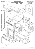 OVEN, LITERATURE Diagram and Parts List for KEBC206KWH1  KitchenAid Wall Oven