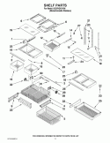 SHELF PARTS Diagram and Parts List for GX2FHDXVY06  Whirlpool Refrigerator