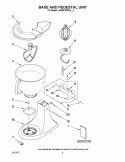 BASE AND PEDESTAL UNIT Diagram and Parts List for 5KSM150PSABY0  KitchenAid Mixer