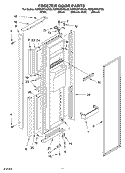 FREEZER DOOR Diagram and Parts List for KSRB25FHBT05  KitchenAid Refrigerator