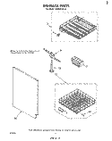 DISHRACK Diagram and Parts List for DU4003XL0  Whirlpool Dishwasher