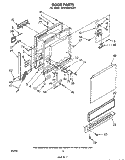 DOOR Diagram and Parts List for GDU3024XLW1  Whirlpool Dishwasher
