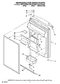 REFRIGERATOR DOOR PARTS Diagram and Parts List for MTB1954MEB00  Whirlpool Refrigerator