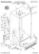 CABINET Diagram and Parts List for 4KSRS25QFW00  KitchenAid Refrigerator