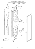 FREEZER DOOR Diagram and Parts List for KSRV25FHBT01  KitchenAid Refrigerator