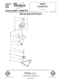 MOTOR AND DRIVE , LIT/OPTIONAL Diagram and Parts List for TF4600XTP2  Whirlpool Trash Compactor