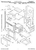 OVEN, LITERATURE Diagram and Parts List for KEMS378GWH1  KitchenAid Microwave Oven Combo