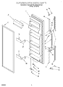REFRIGERATOR DOOR Diagram and Parts List for RS22AQXFW00  Roper Refrigerator