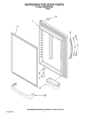 REFRIGERATOR DOOR PARTS Diagram and Parts List for EB9SHKXVQ05  Whirlpool Refrigerator