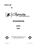 SECTION Diagram and Parts List for BFD500  Whirlpool Dehumidifier