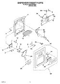 DISPENSER FRONT Diagram and Parts List for 6GD27DFXFS02  Whirlpool Refrigerator